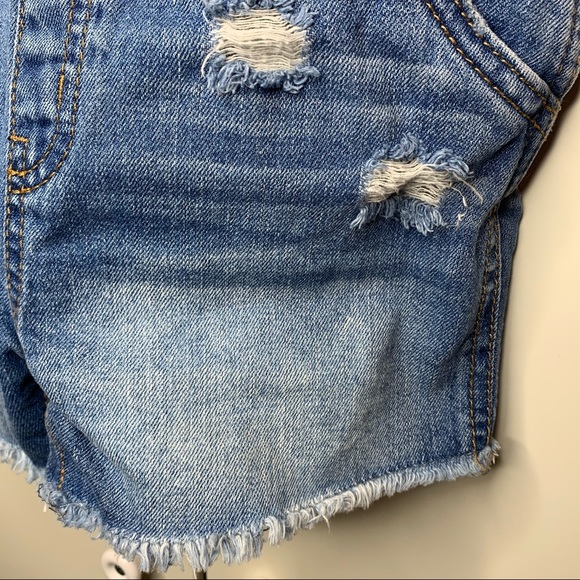 RSQ Distressed Denim Shortalls. - Picture 5 of 13